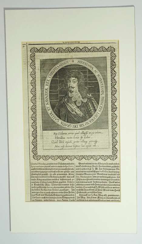 Kupferstich König Ludwig von Frankreich 1629 