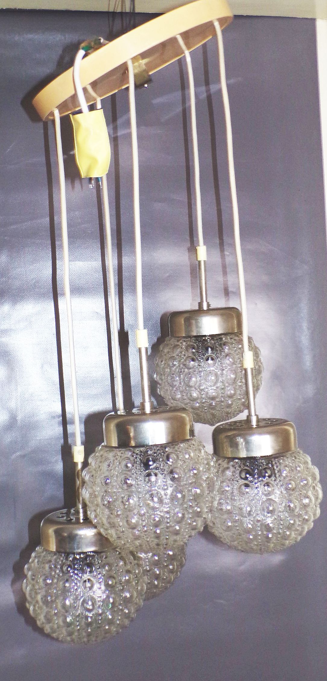 Kaskadenlampe Bubble Glas E27 Deckenleuchte 5er Pendelleuchte