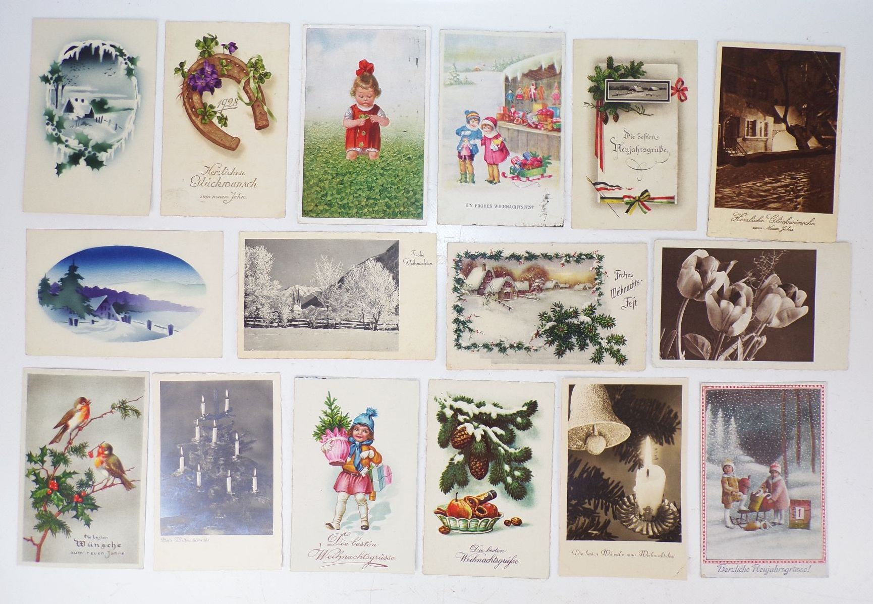 Konvolut 200 Glückwunsch Ansichtskarten Kitsch vor 1945