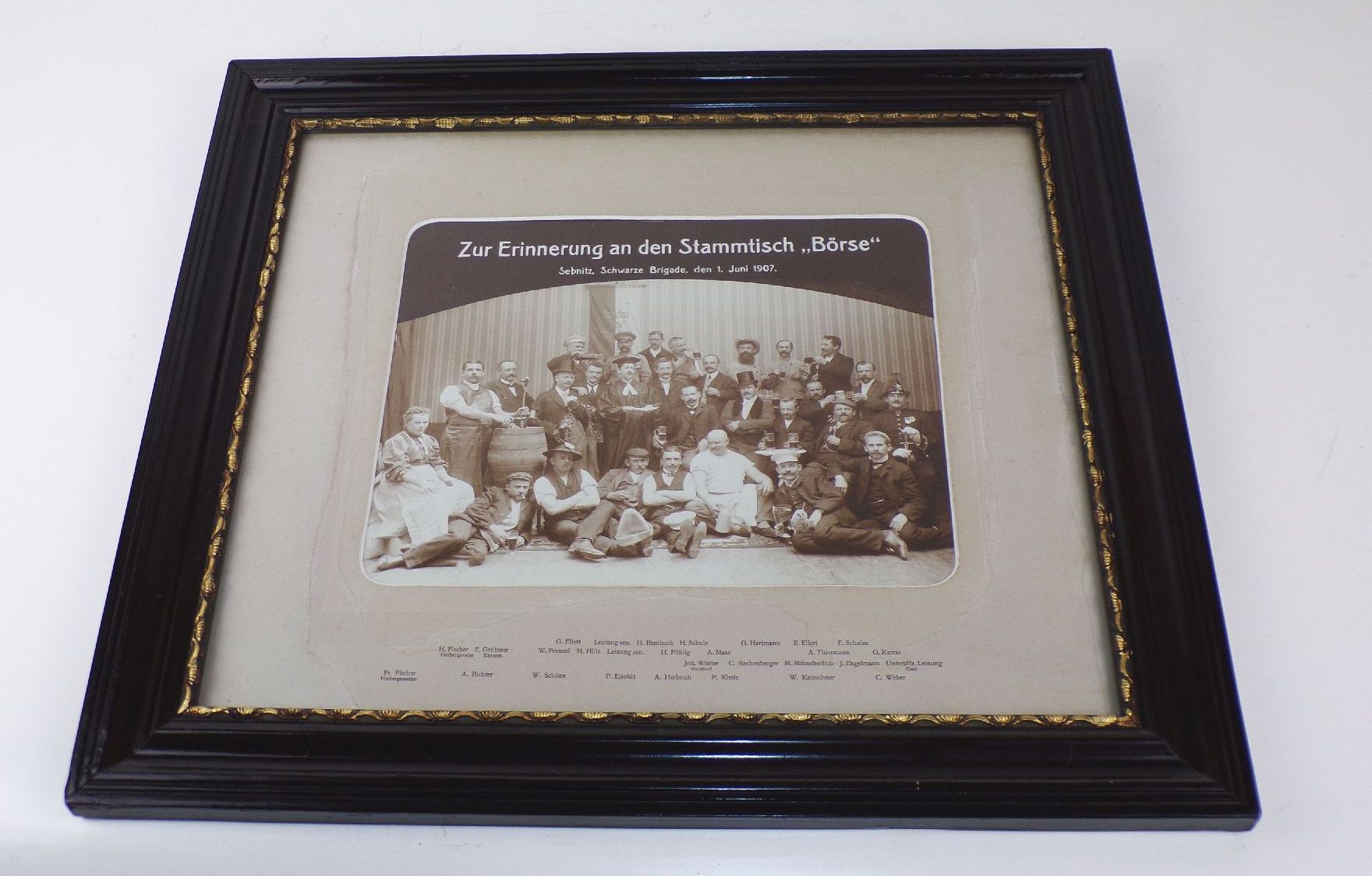Fotografie Sebnitz Börse Schwarze Brigade 1907 Bilderrahmen 