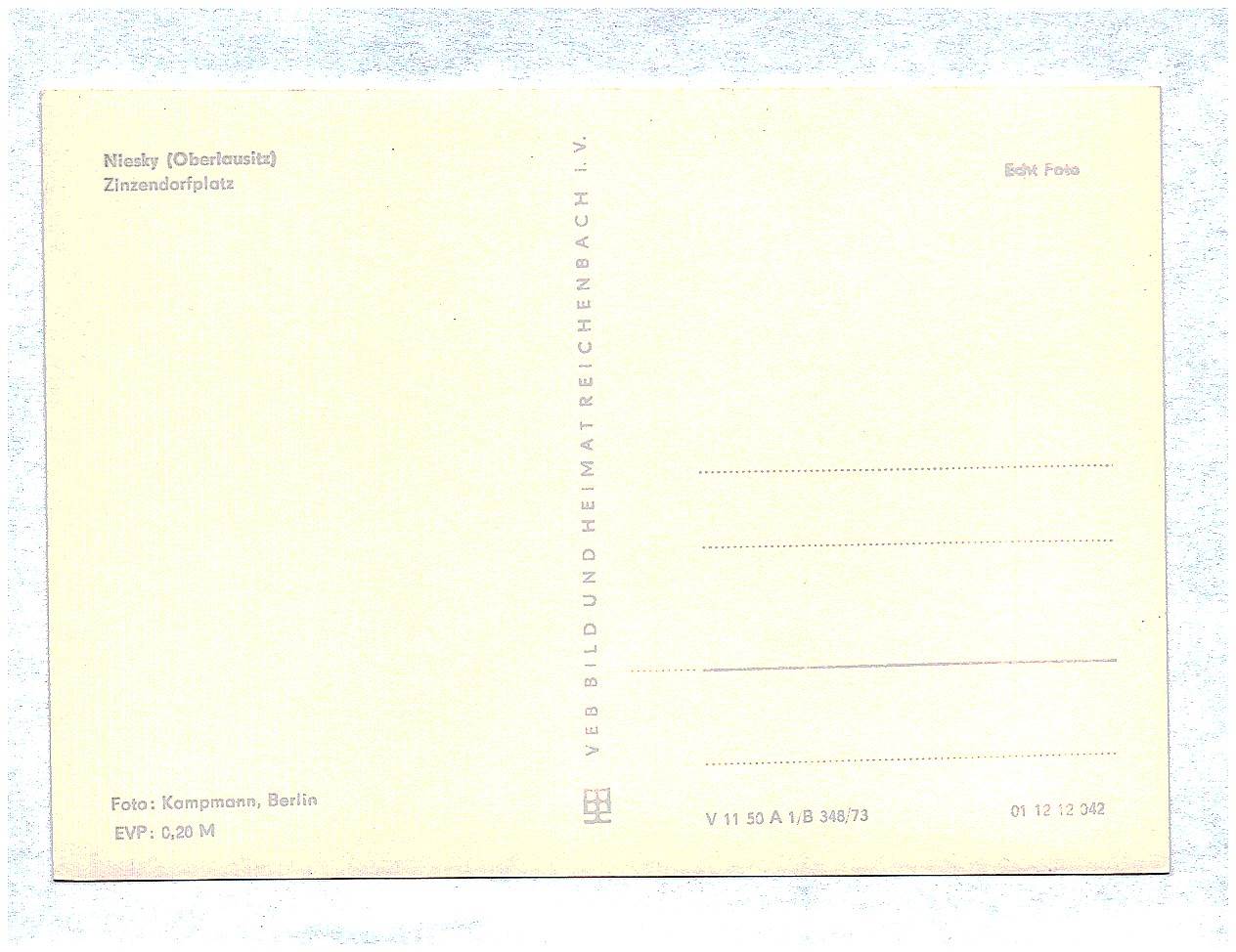 Ansichtskarte Sachsen Niesky Oberlausitz Zinzendorfplatz Echt Foto DDR Ansichtskarte Sachsen Niesky Oberlausitz Zinzendorfplatz Echt Foto DDR