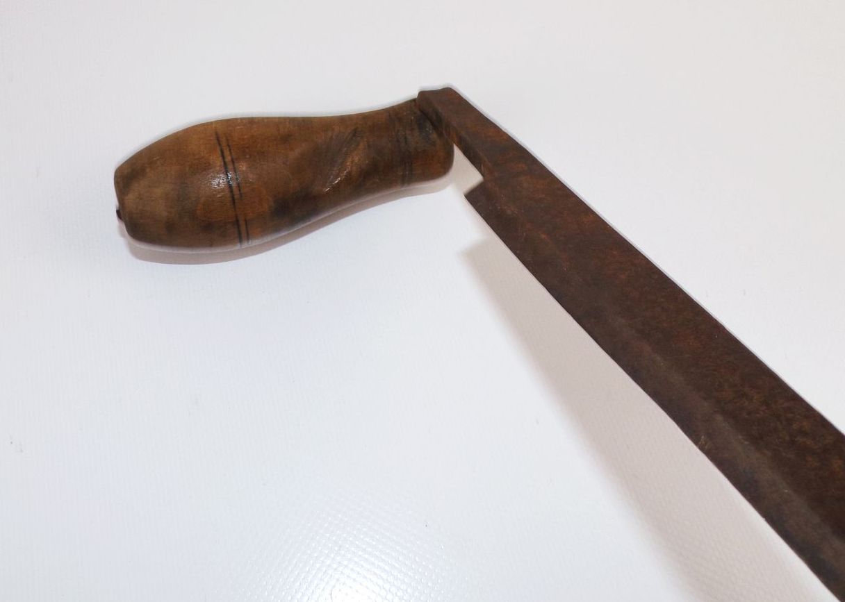 Altes Zieheisen mit Holzgriffen antik Werkzeug Schäleisen Ziehmesser 