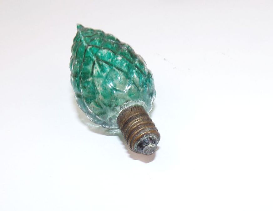 Alte Glühlampe 6 Stück Farbe Beleuchtung mit Spitze Uralt Christbaumschmuck 