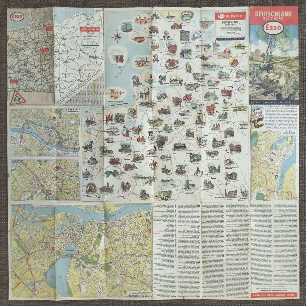 Landkarte Deutschland Blatt Nord Esso Landkarte Deutschland Blatt Nord Esso