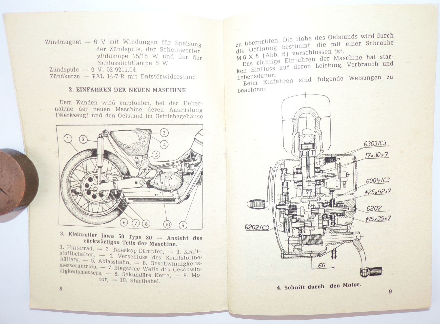 Jawa 50 Type 20 21 Betriebsanleitung Wartungsanleitung Kundendienst