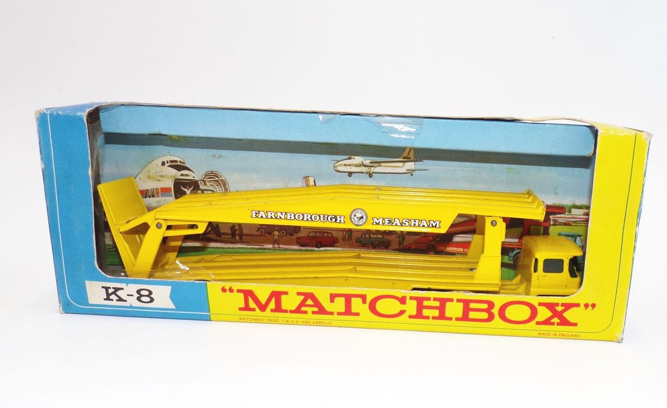 Altes Matchbox Kingsize K8 Guy Warrior Car Transporter Gelb OVP 