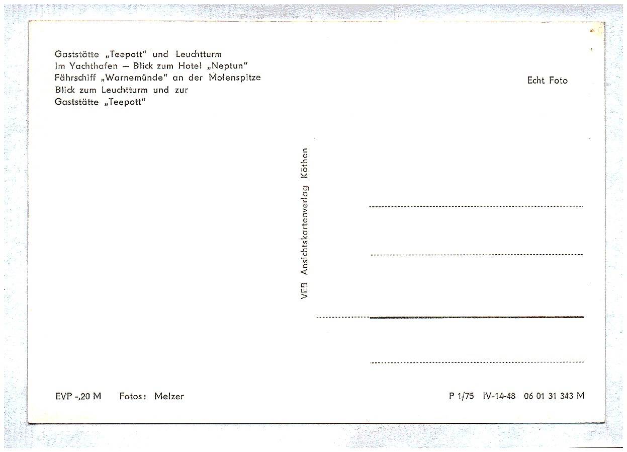 Ak Gaststätte Teepott und Leuchtturm Warnemünde Rostock Echtfoto DDR Blick zum Hotel Ak Gaststätte Teepott und Leuchtturm Warnemünde Rostock Echtfoto DDR Blick zum Hotel