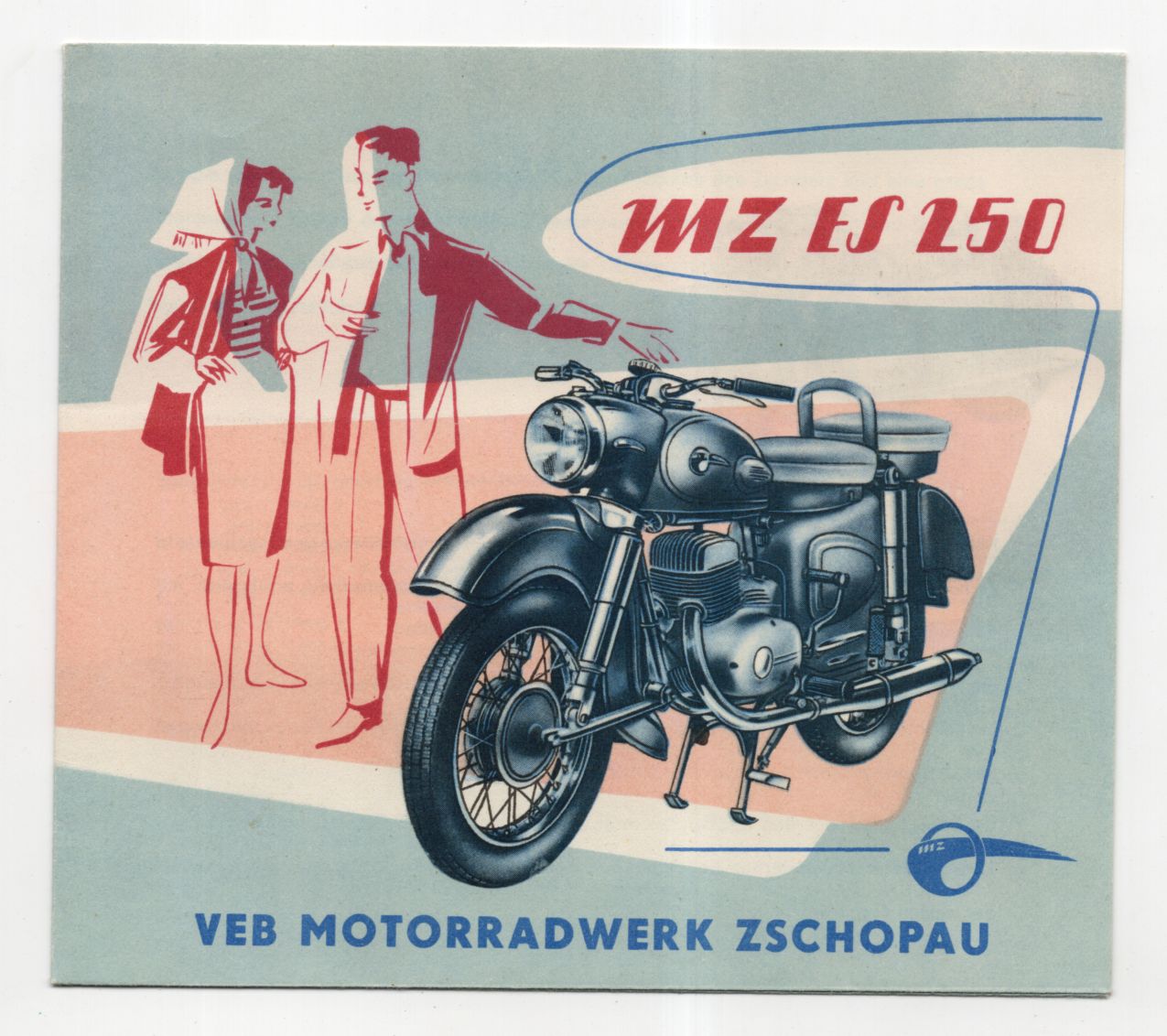 Prospekt MZ ES150 VEB Motorradwerk Zschopau 1956 Oldtimer