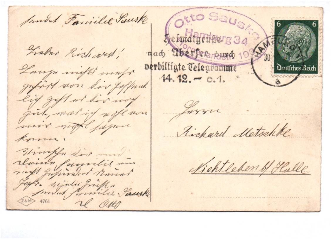 Viel Glück im neuen Jahr Ansichtskarte Zwerge Wichtel 1938