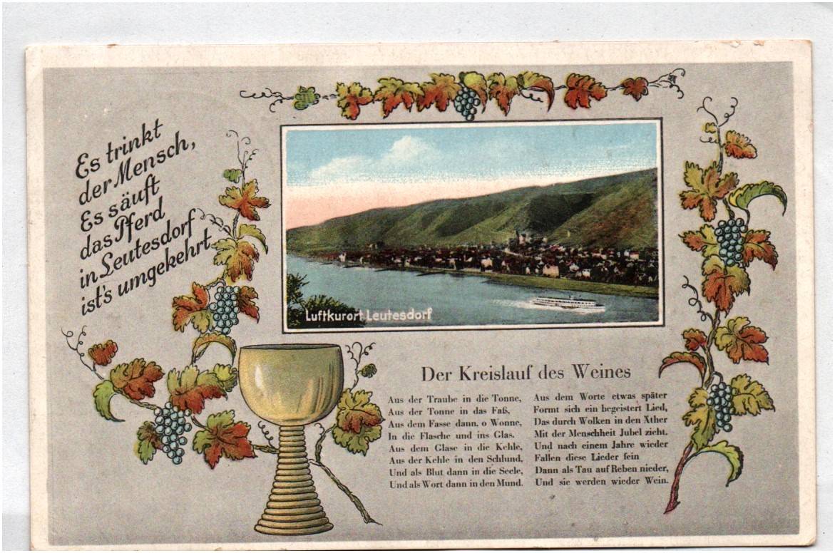 Ak Luftkurort Leutesdorf Der Kreislauf des Weines 1930