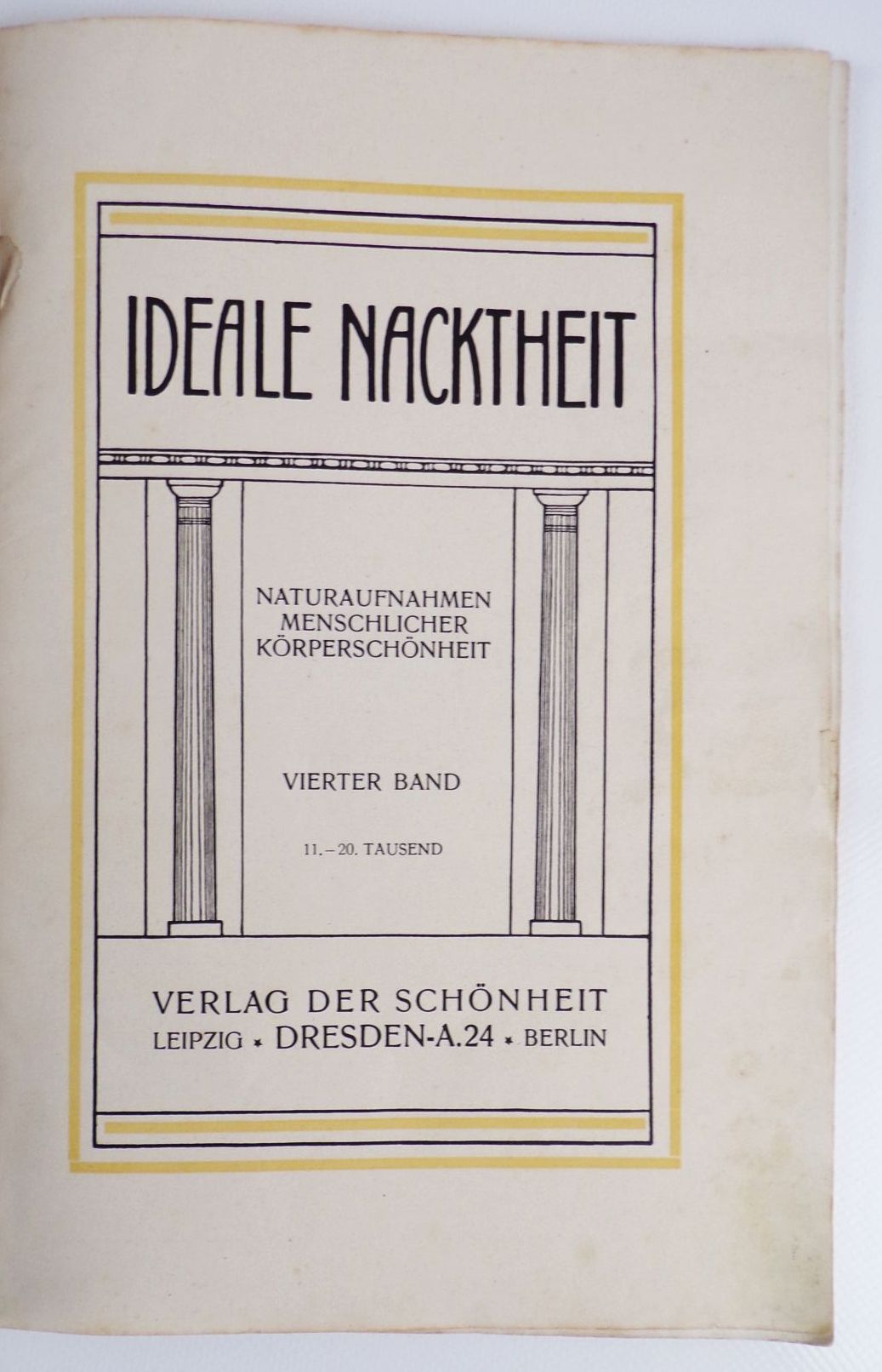 Ideale Nacktheit Vierter Band Naturaufnahmen menschlicher Körperschönheit 