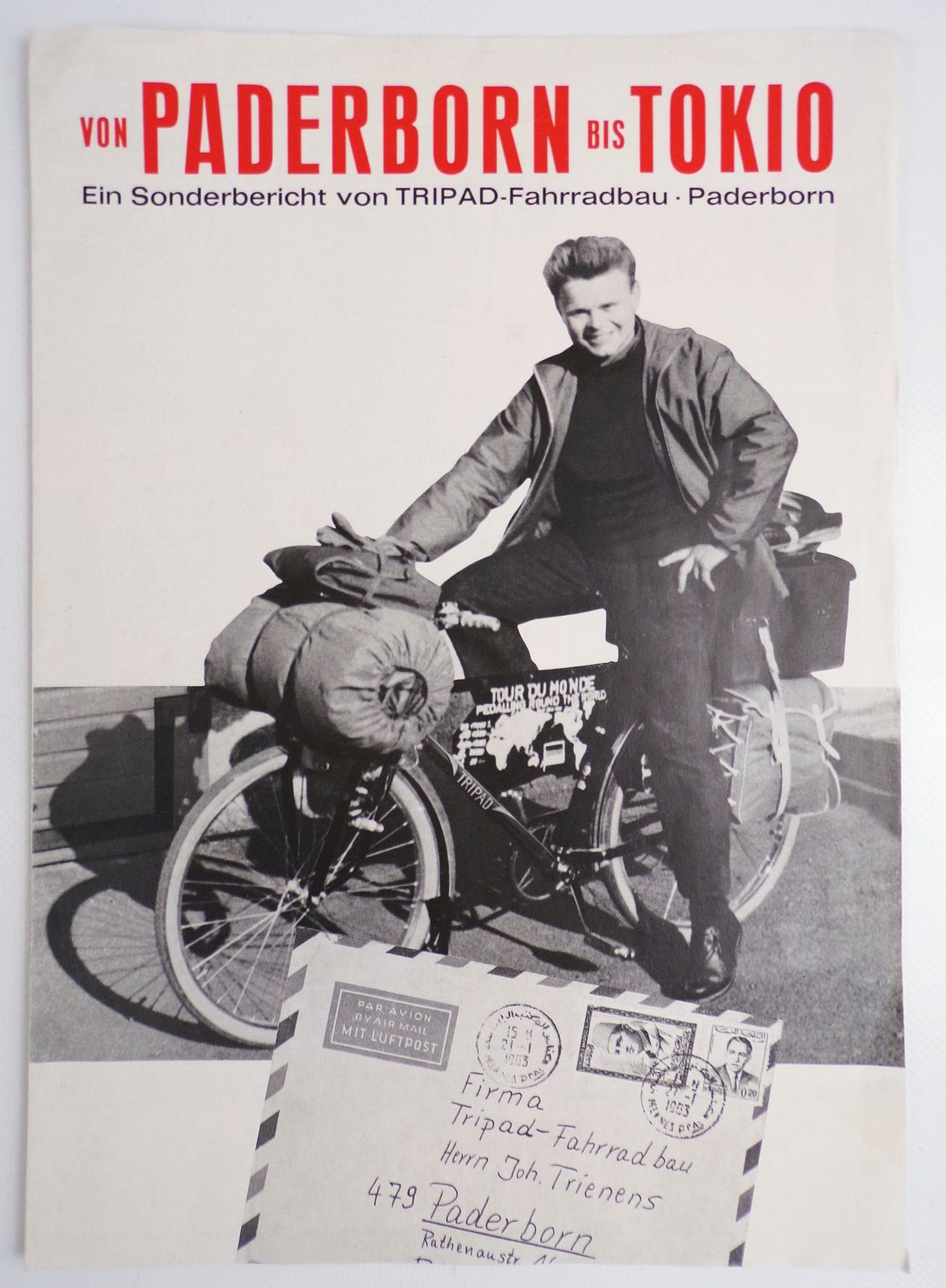Von Paderborn bis Tokio Sonderbericht Tripad Fahrradbau 1963 Prospekt