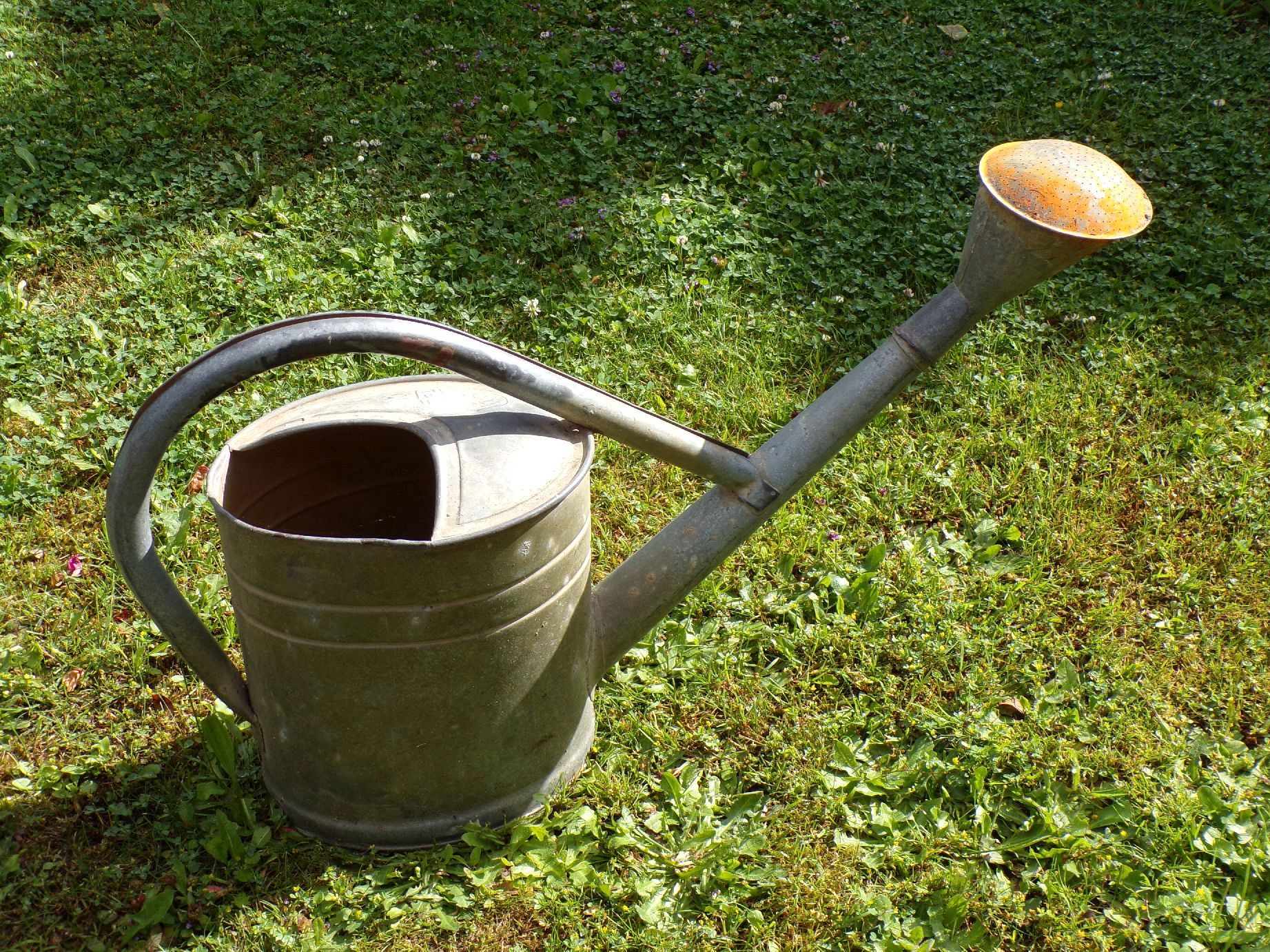Alte Zinkgießkanne Bat Gießkanne 10 Liter Garten Gartendeko 