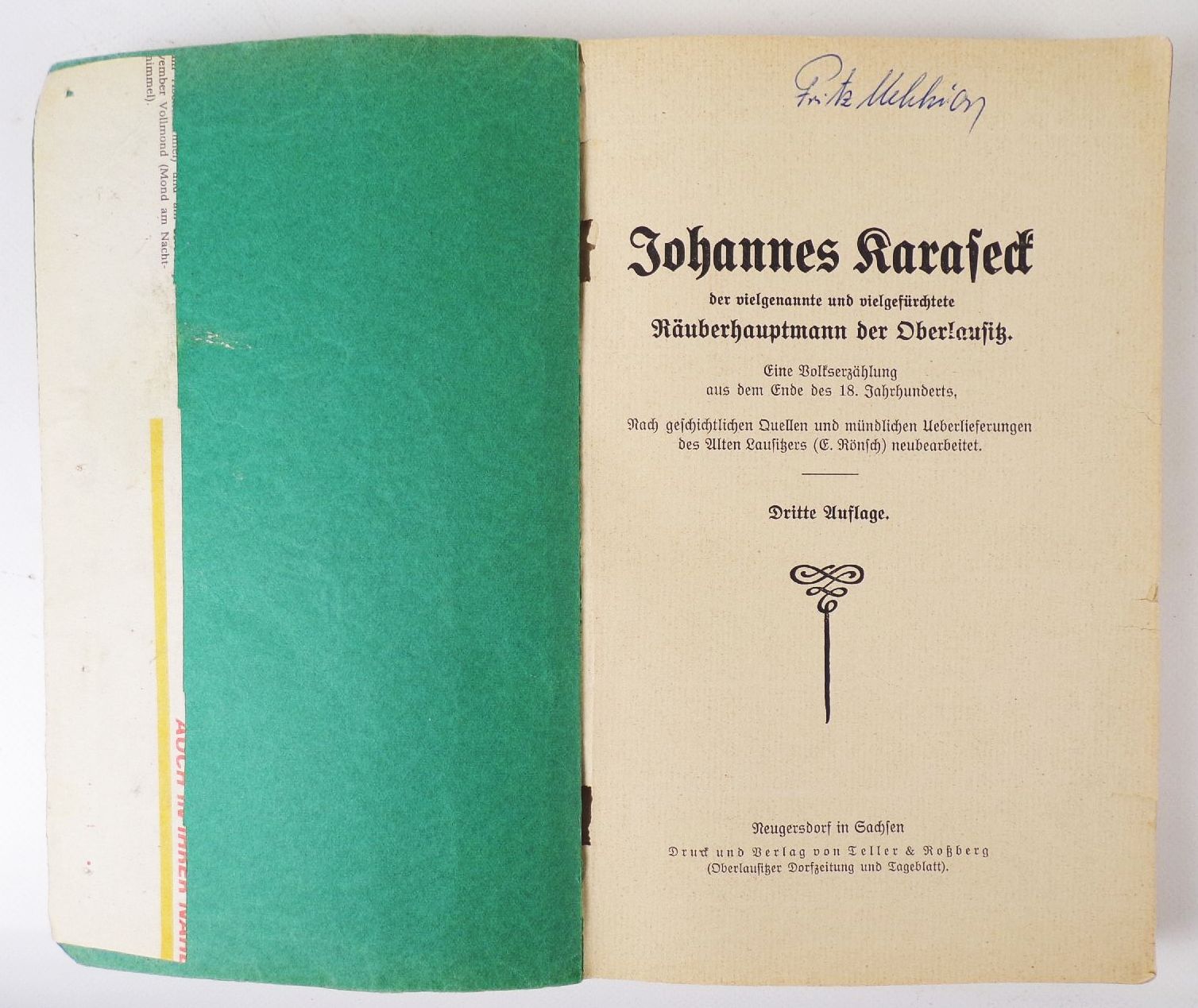 Johannes Karaseck Räuberhauptmann der Oberlausitz um 1910 Johannes Karaseck Räuberhauptmann der Oberlausitz um 1910