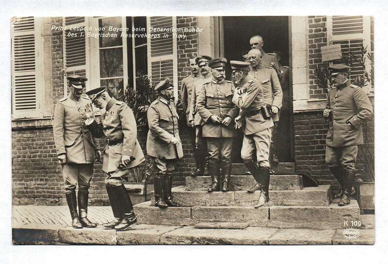 Ak Foto Prinz Leopold von Bayern beim Generalkommando des 1. bayrischen Reservekorps