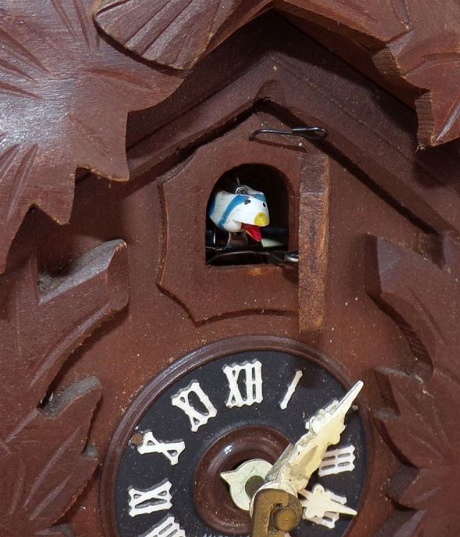 Alte Kuckucksuhr Holz Wanduhr Uhrengewicht Deko