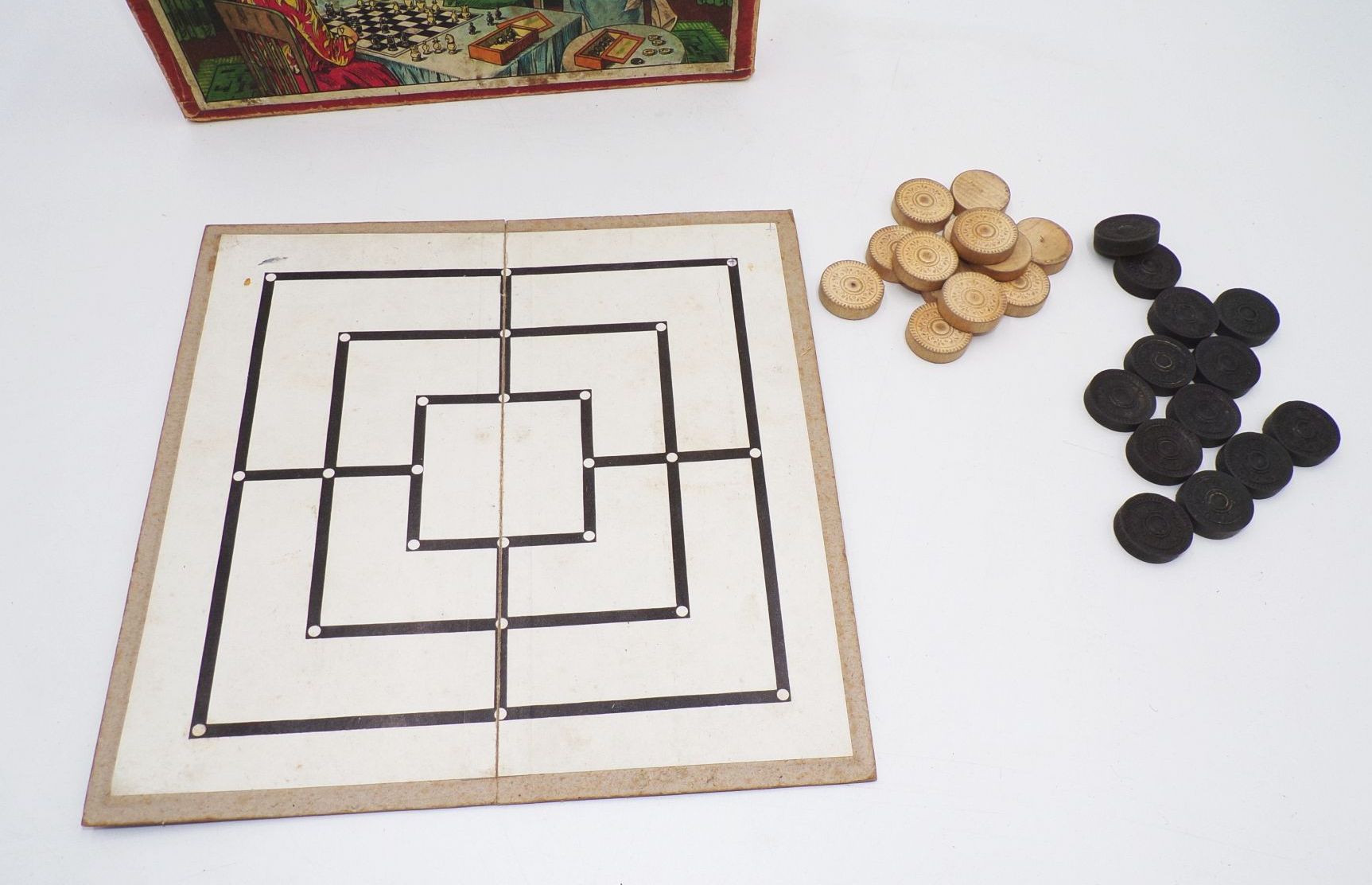 Altes Schach Mühle Spiel um 1930 Reisespiel