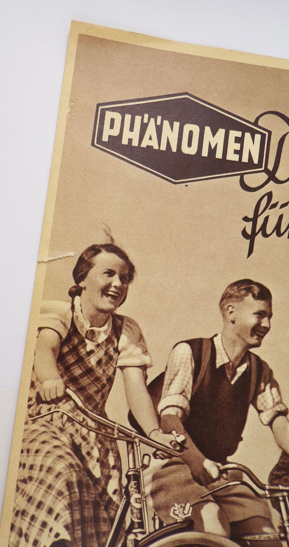 Phänomen Fahrrad Zittau Werbeblatt 1938 Reklame Sammler bicycle 