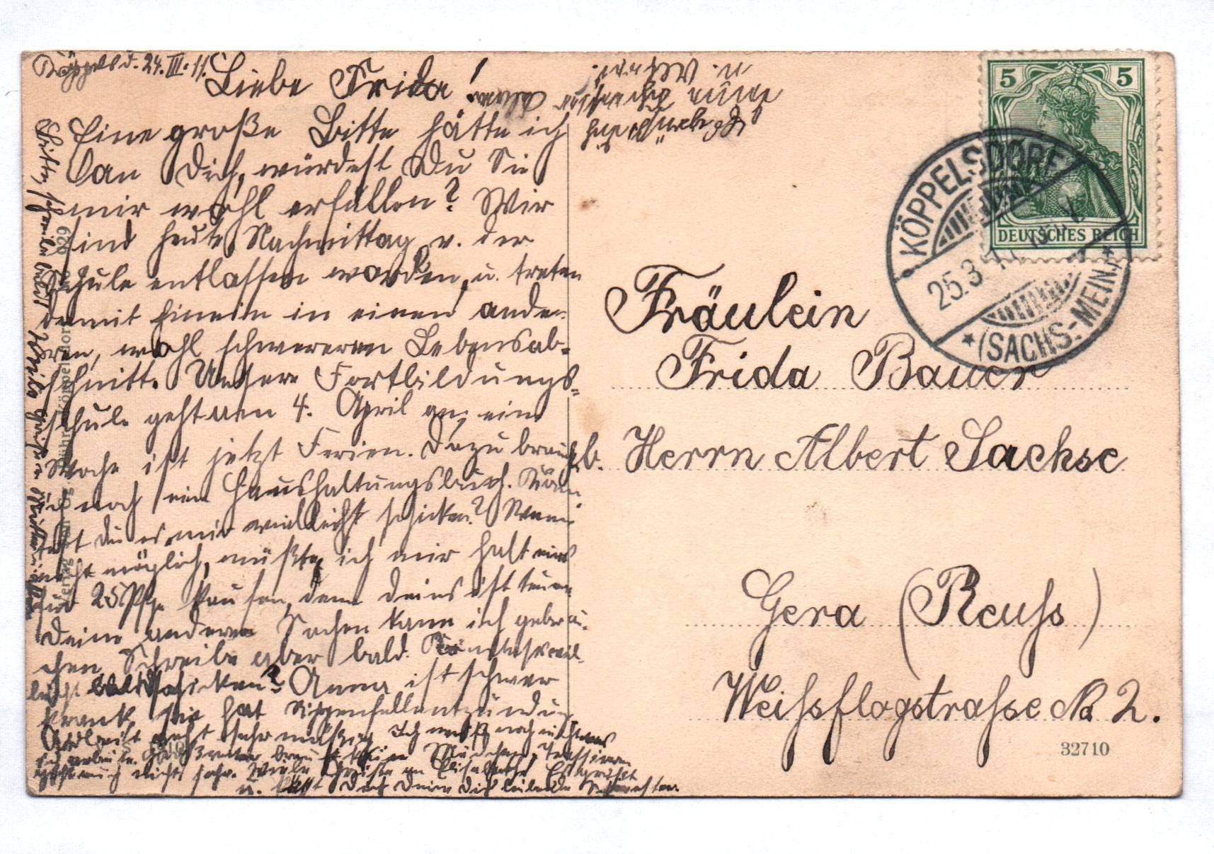 Ak Köppelsdorf Hüttensteinach in Thüringen Blick nach Steinach