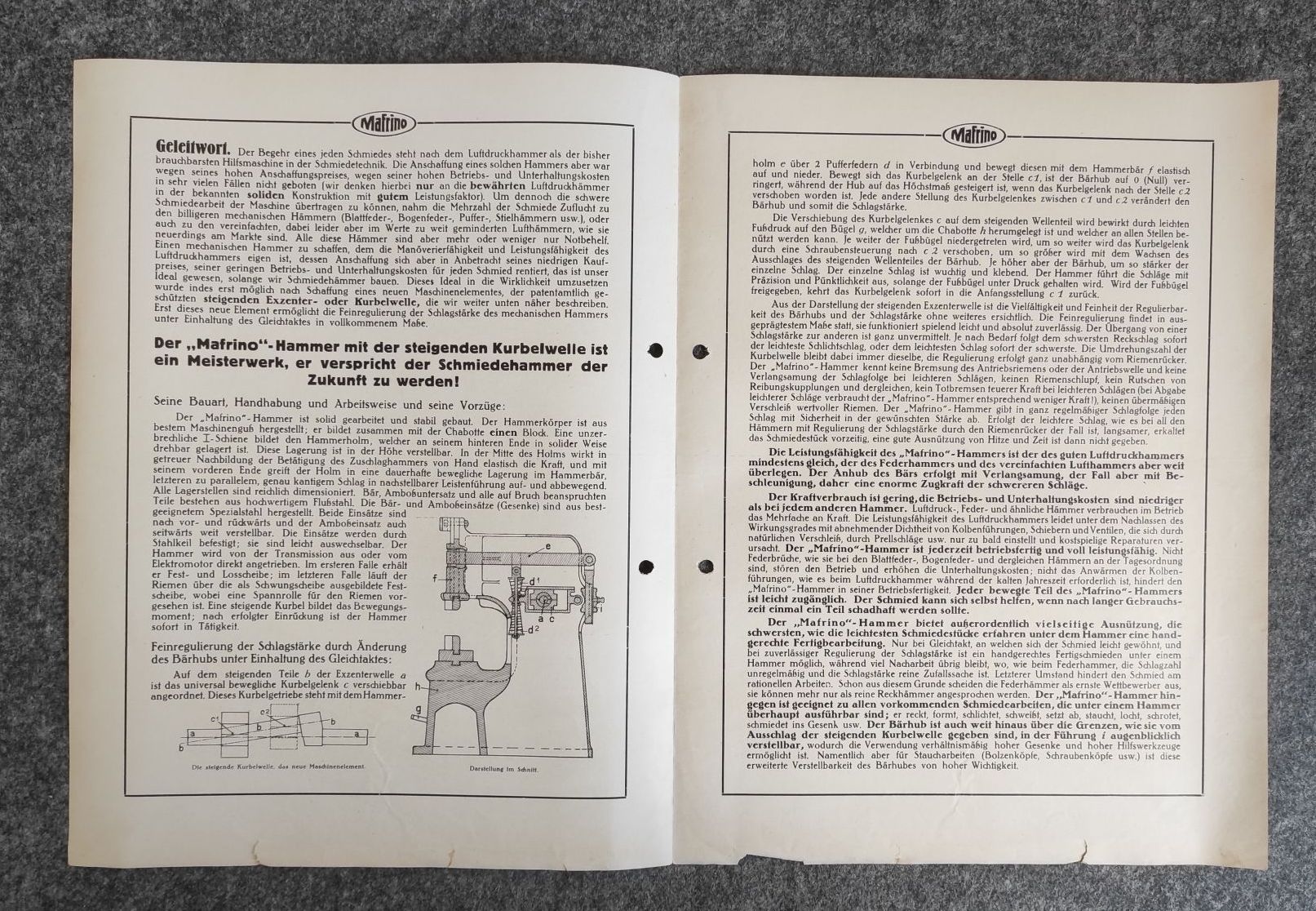 Mauersberger und Fritzsche Maschinenfabrik Nossen Prospekt Mafrino 1929 Mauersberger und Fritzsche Maschinenfabrik Nossen Prospekt Mafrino 1929