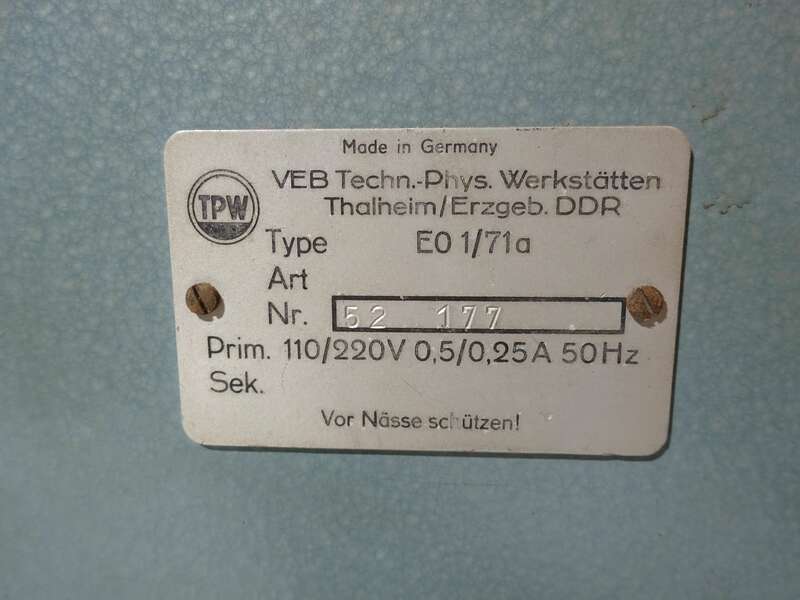 Alter RFT E0 1/71a Oszillograph 110 / 220 V 0,5/0,25 A 50 Hz vintage Meßgerät ! 