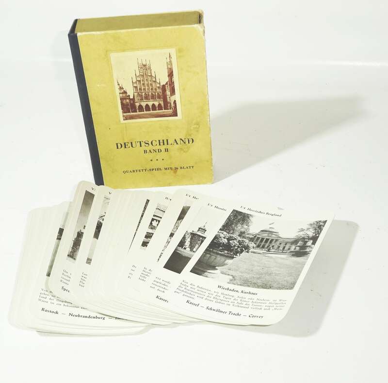 Schmid Deutschland Band II mit Ostpreußen Quartett 1930er Kartenspiel