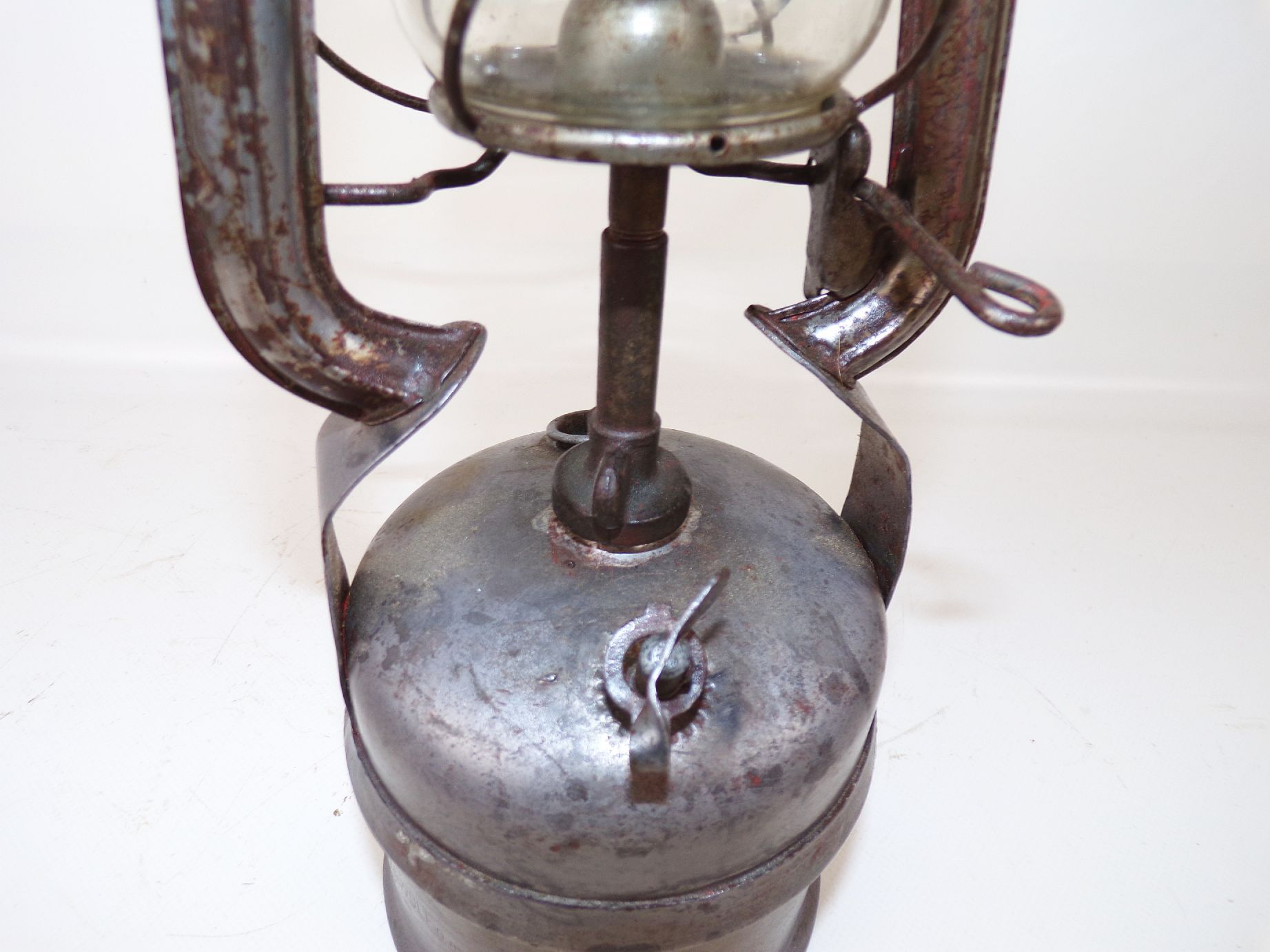 Alte Karbid Lampe Friemann u Wolf Zwickau Feuerhand Glas RAD Militär 2 Wk