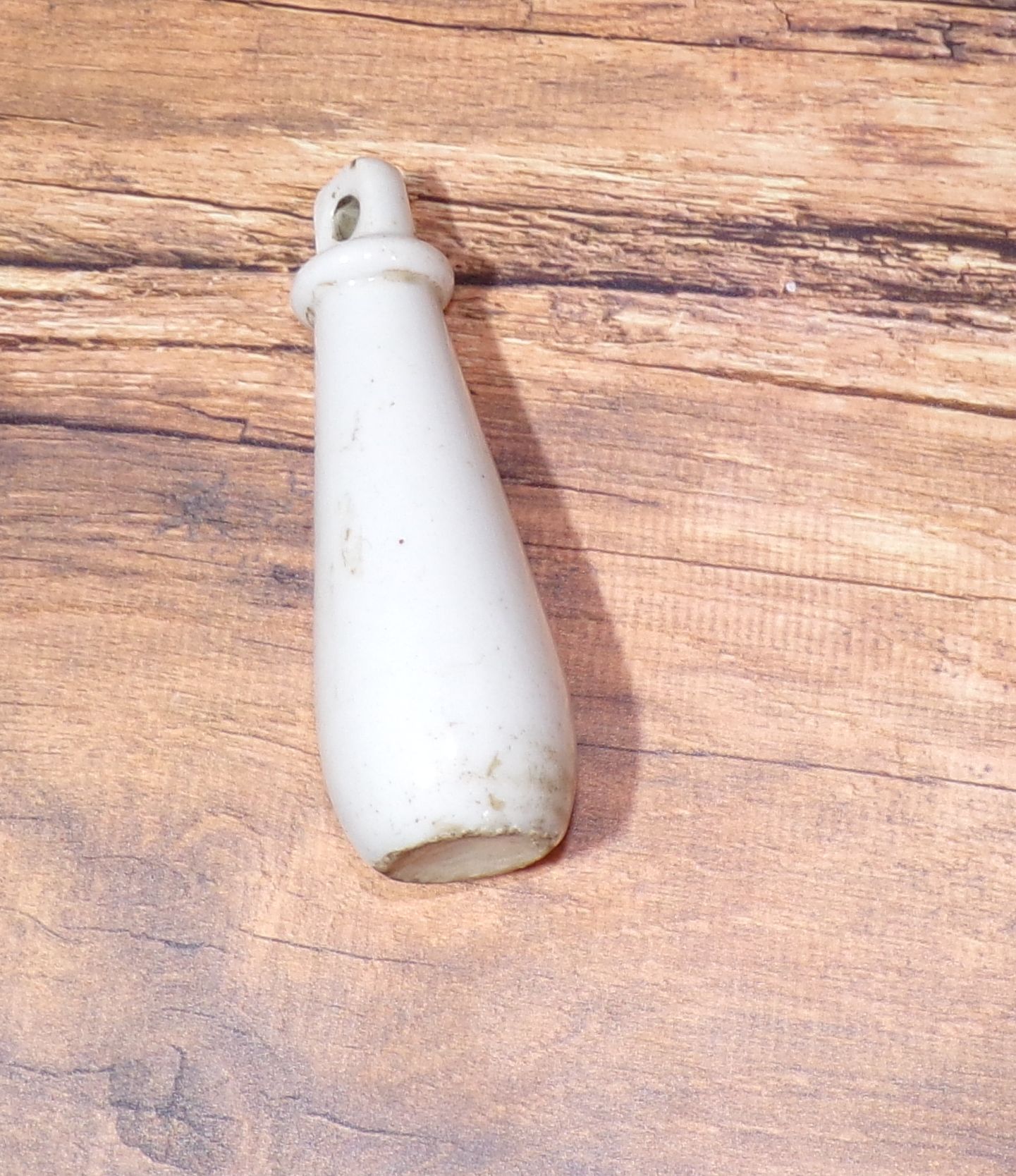 Alter Porzellan WC Griff Klogriff Toilettenzieher 