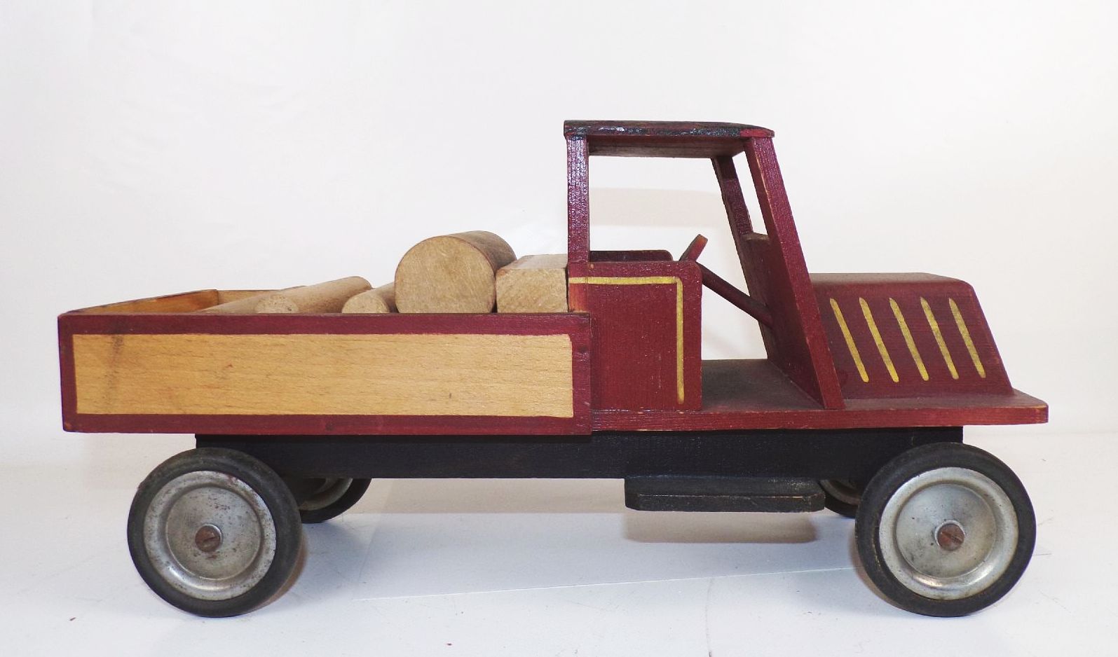 Alter Holz LKW Laster Pritschenwagen 1930 er Müller Dresden Holzspielzeug