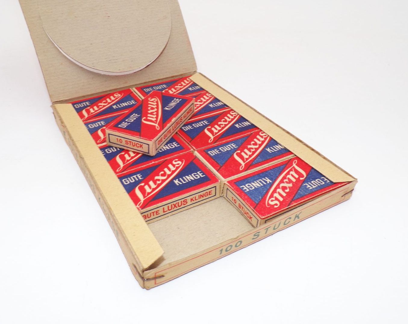 Alte Rasierklingen Luxus Klinge 10er Pack Reklame Sammler razor blades Alte Rasierklingen Luxus Klinge 10er Pack Reklame Sammler razor blades