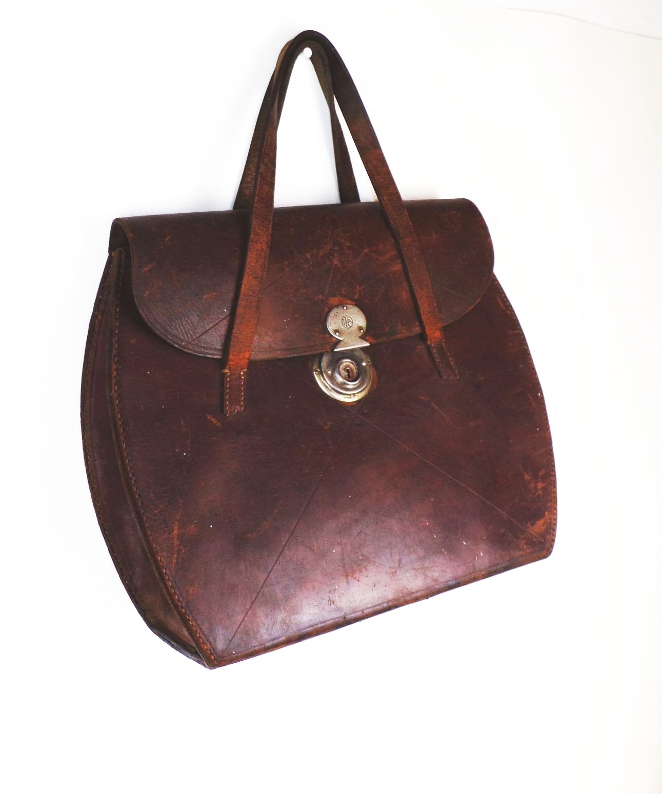 Alte Handtasche Leder Braun IKA Sattler Tragetasche Vintage Alte Handtasche Leder Braun IKA Sattler Tragetasche Vintage