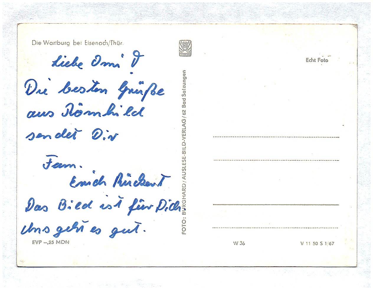 Echtfoto Aak Die Wartburg bei Eisenach Thüringen Echtfoto Aak Die Wartburg bei Eisenach Thüringen