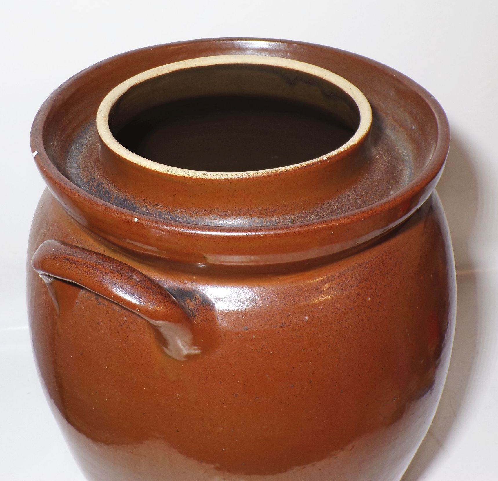 Alter Steinguttopf Sauerkrauttopf Tontopf Gärtopf Gurkentopf Krautfass ...