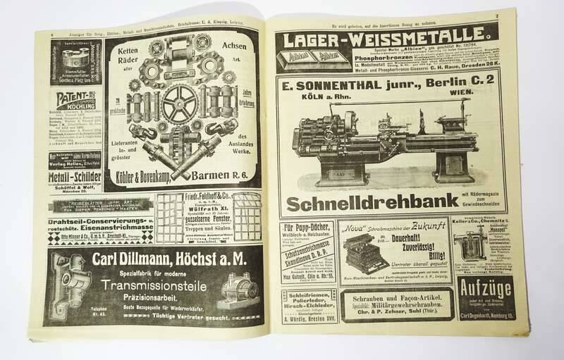 Anzeiger für Bergbau Hüttenwesen Metall und Maschinenindustrie 1912 Nr 89
