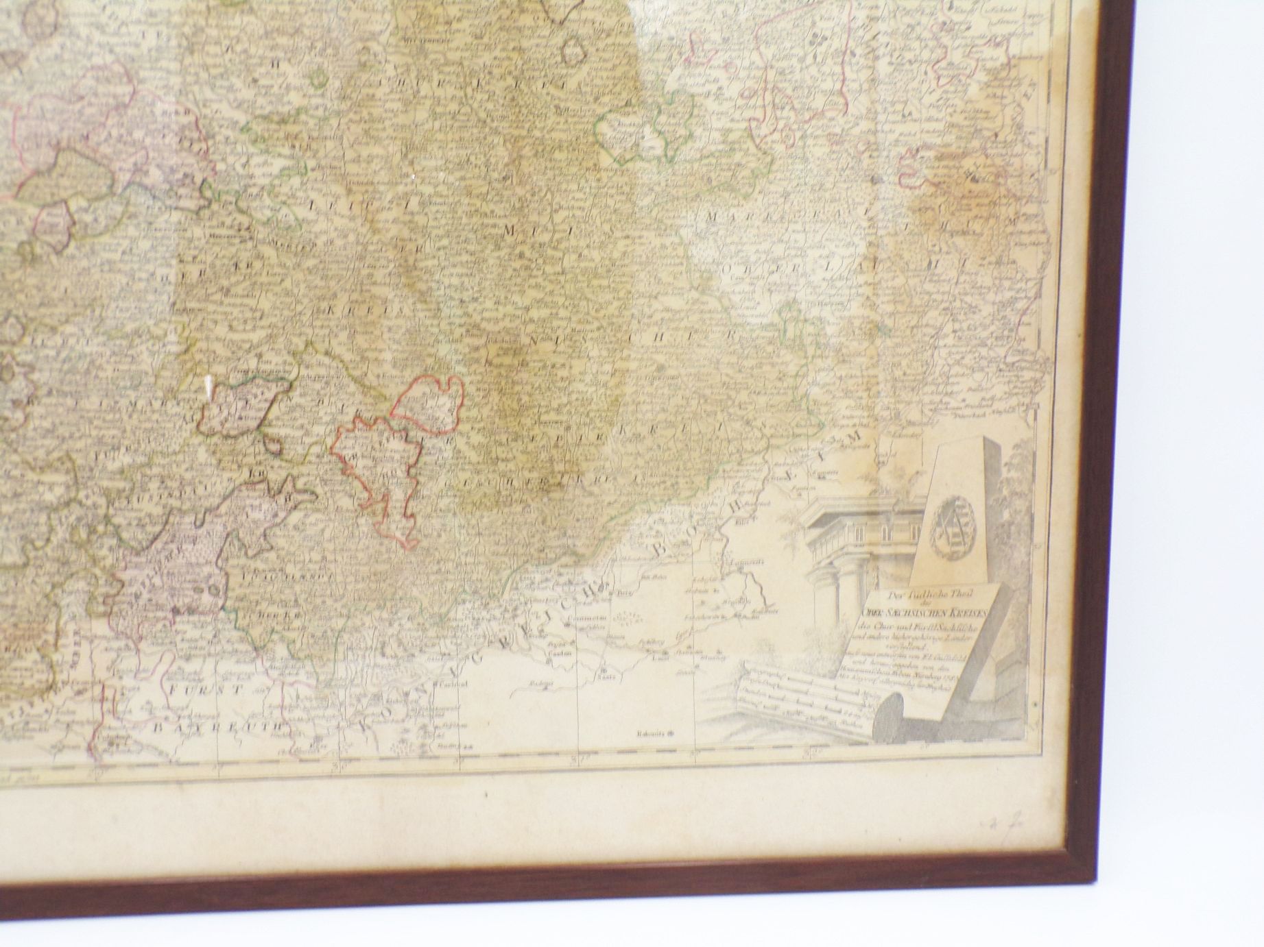 Alte Landkarte Der südliche Theil des Ober-Sächsischen Kreises 1783