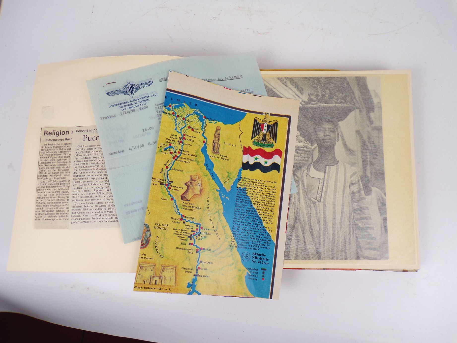 Fotoalbum DDR Ägypten Reise 1958 Lufthansa Pyramiden Horst Siegert Riesa 