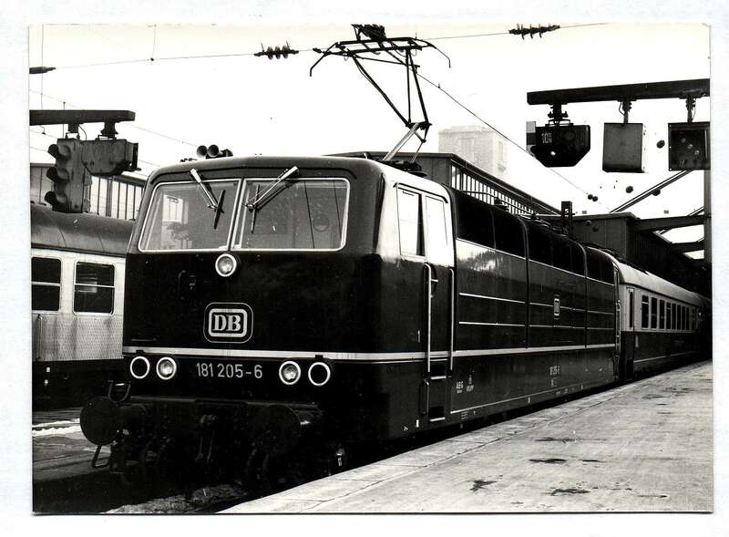 Foto E-Lok DB 181 205-6 Elektrolok Juni 1976 Heidelberg