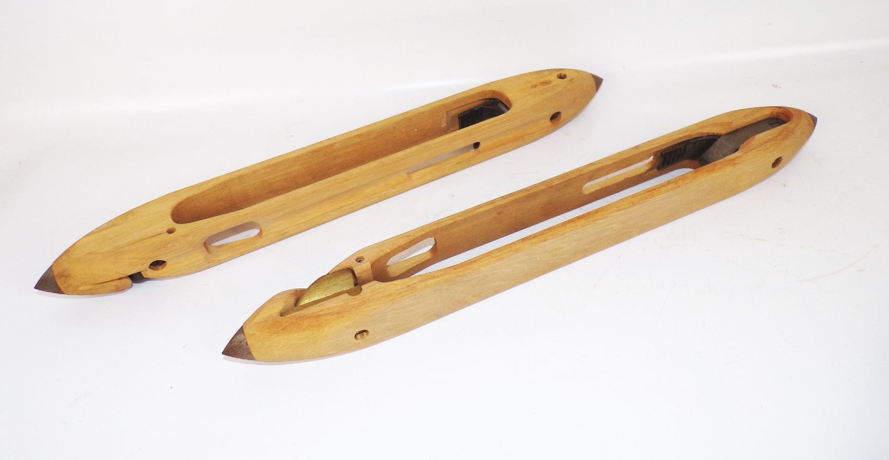 Altes Weber Schiffchen 3 Stück Schnellschütz für Webstuhl 