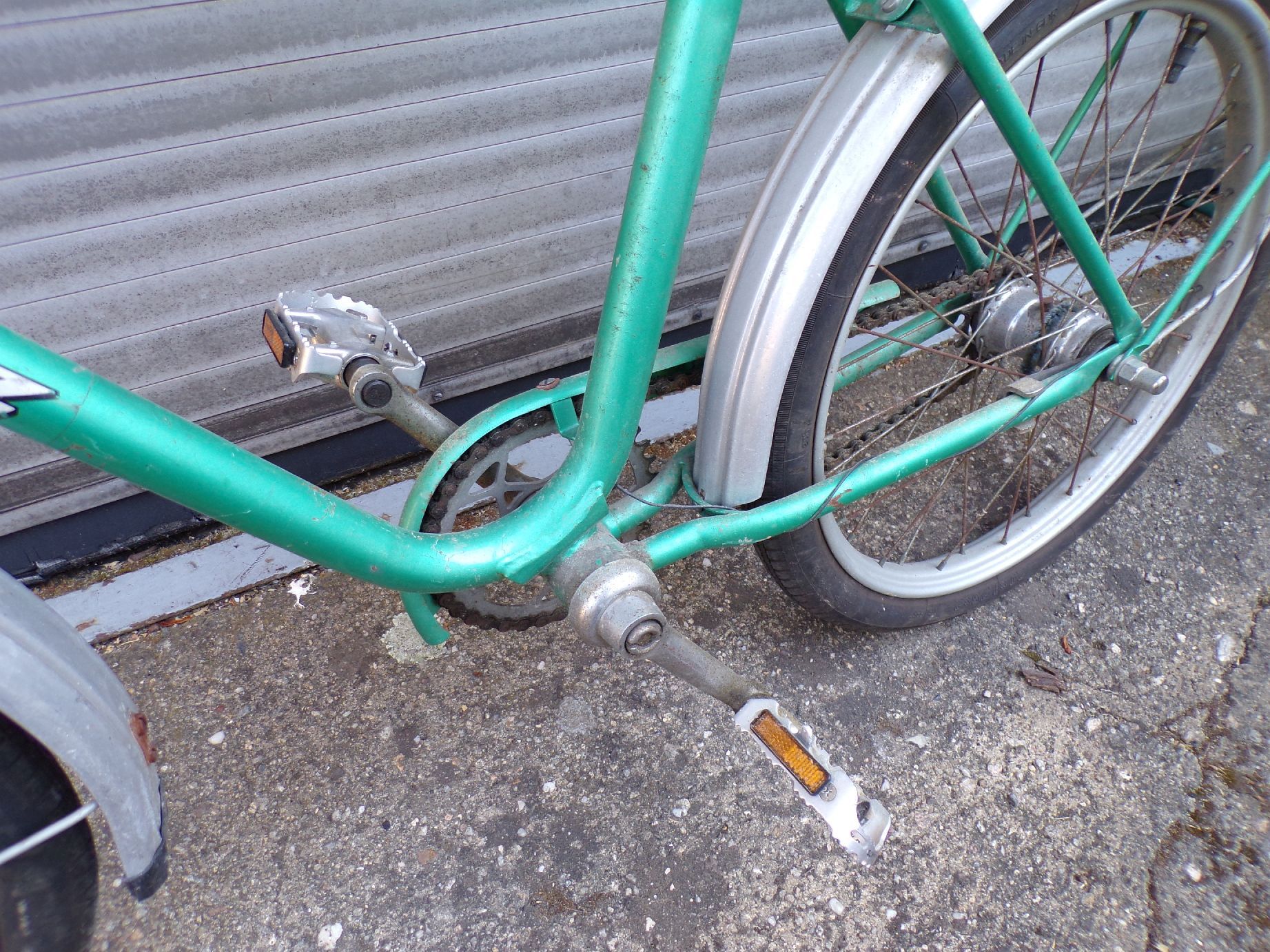 Altes Blitz Fahrrad DDR grün Kinderfahrrad 