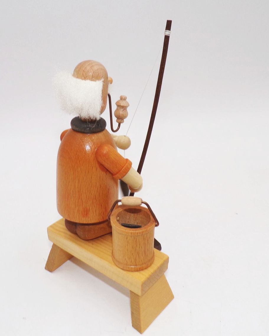 Alter Erzgebirge Räuchermännchen Angler DDR Alter Erzgebirge Räuchermännchen Angler DDR