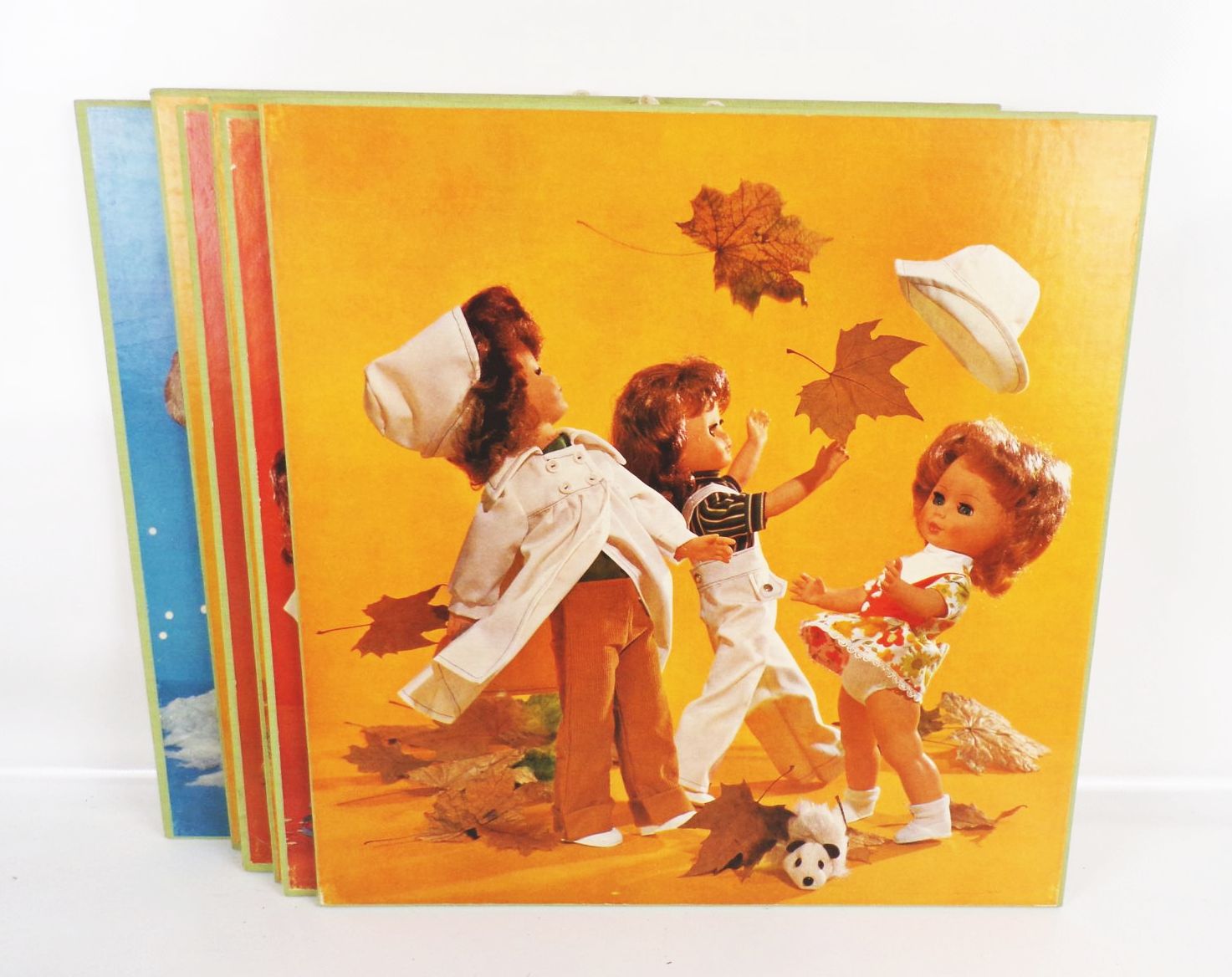 Sonneberger Puppen DDR Bildtafeln 12 Stück Kinderkarten Museum Deko