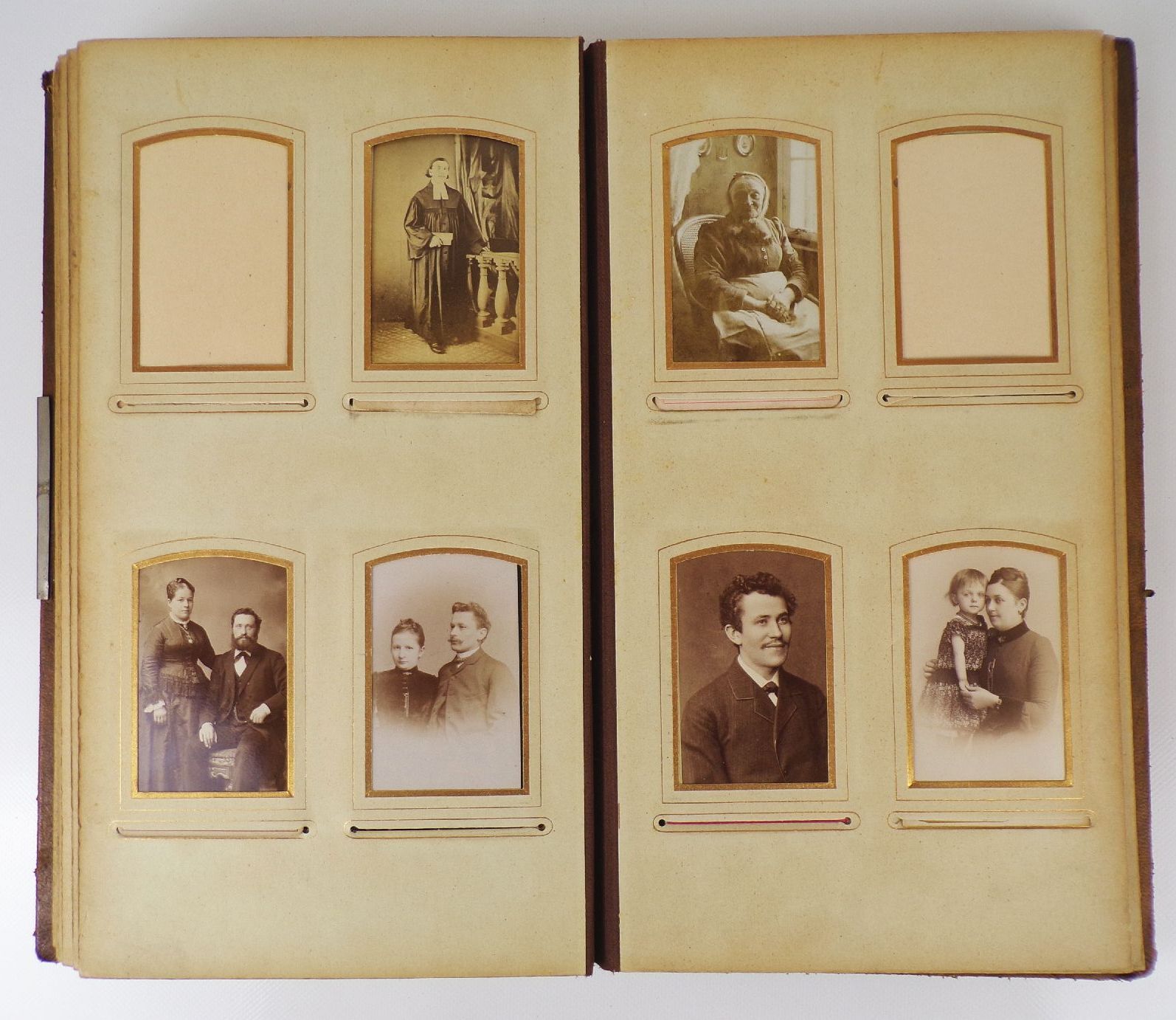 Jugendstil Fotoalbum CDV Fotos Kabinettfotos um 1900