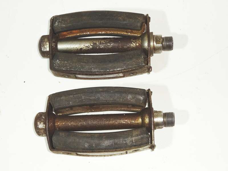 Alte Fahrradpedalen Glas Reflektoren Oldtimer Fahrrad 