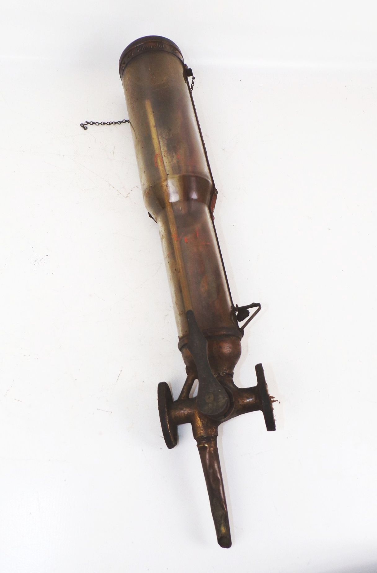 Alter Petroleum Abfüller Spender Mineralöl Tankstelle Zapfanlage vor 1945