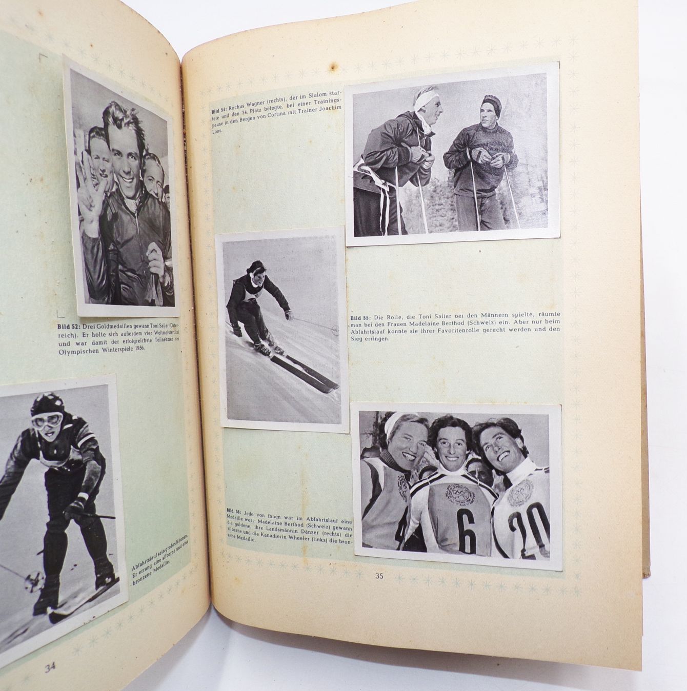 Altes Sammelbilderalbum VII Olympische Winterspiele 1956 vollständig
