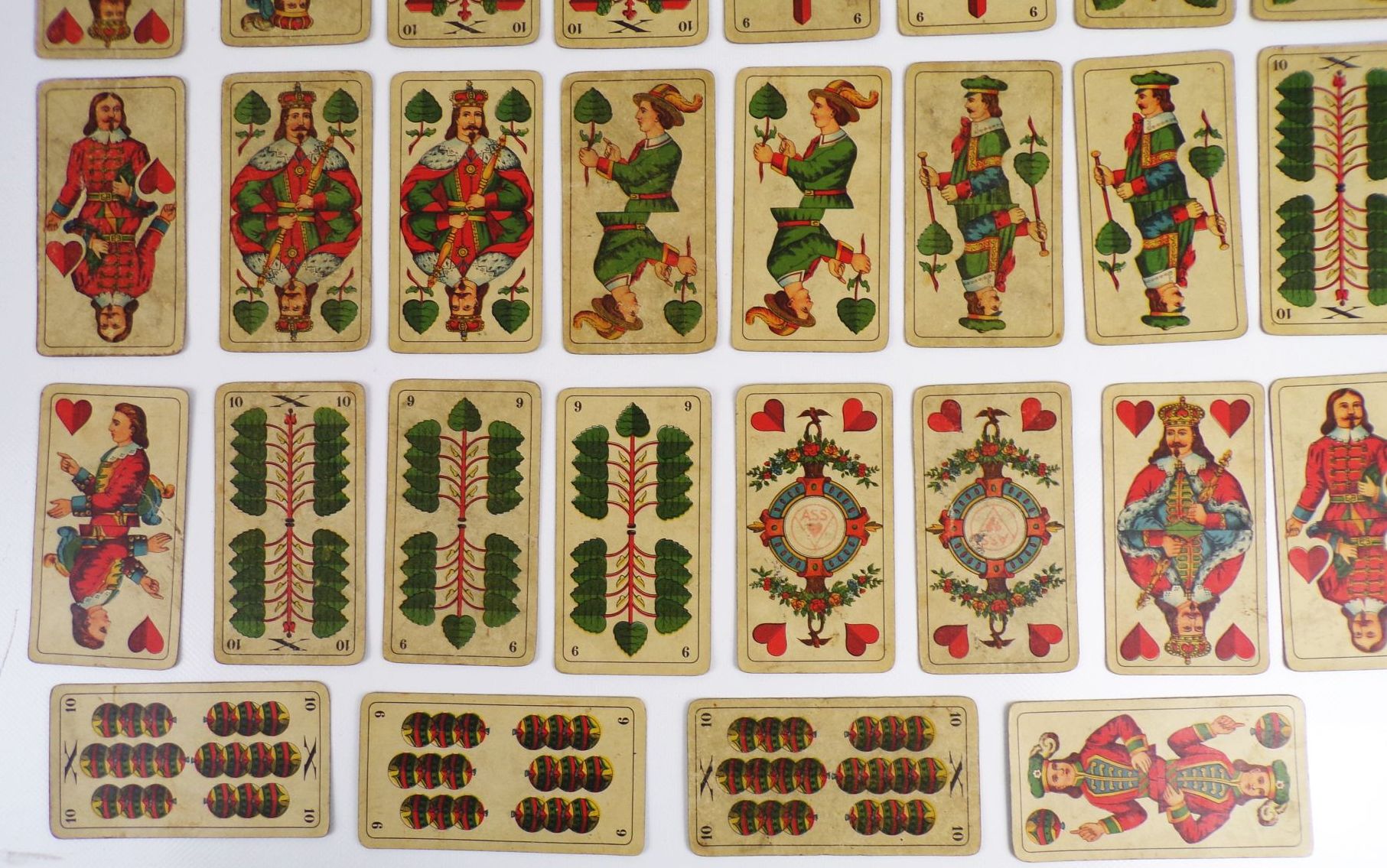 Altes Doppelkopf Kartenspiel Schwerdter Karte Nr 128D ASS Altenburg