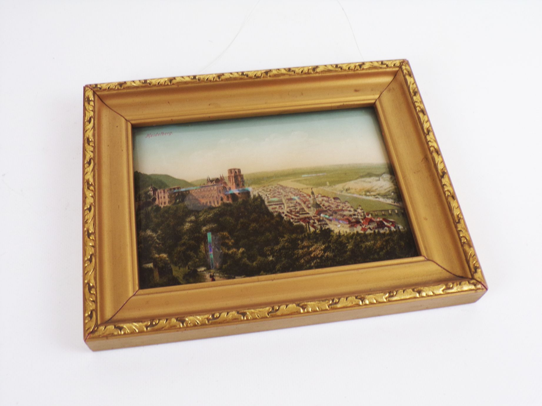Altes Heidelberg Bild Perlmut Einlage um 1910 Bilderrahmen