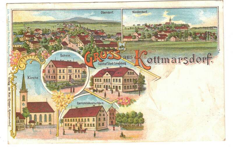 Litho Ak Gruss aus Kottmarsdorf Mehrbild um 1900  ! (A4201 