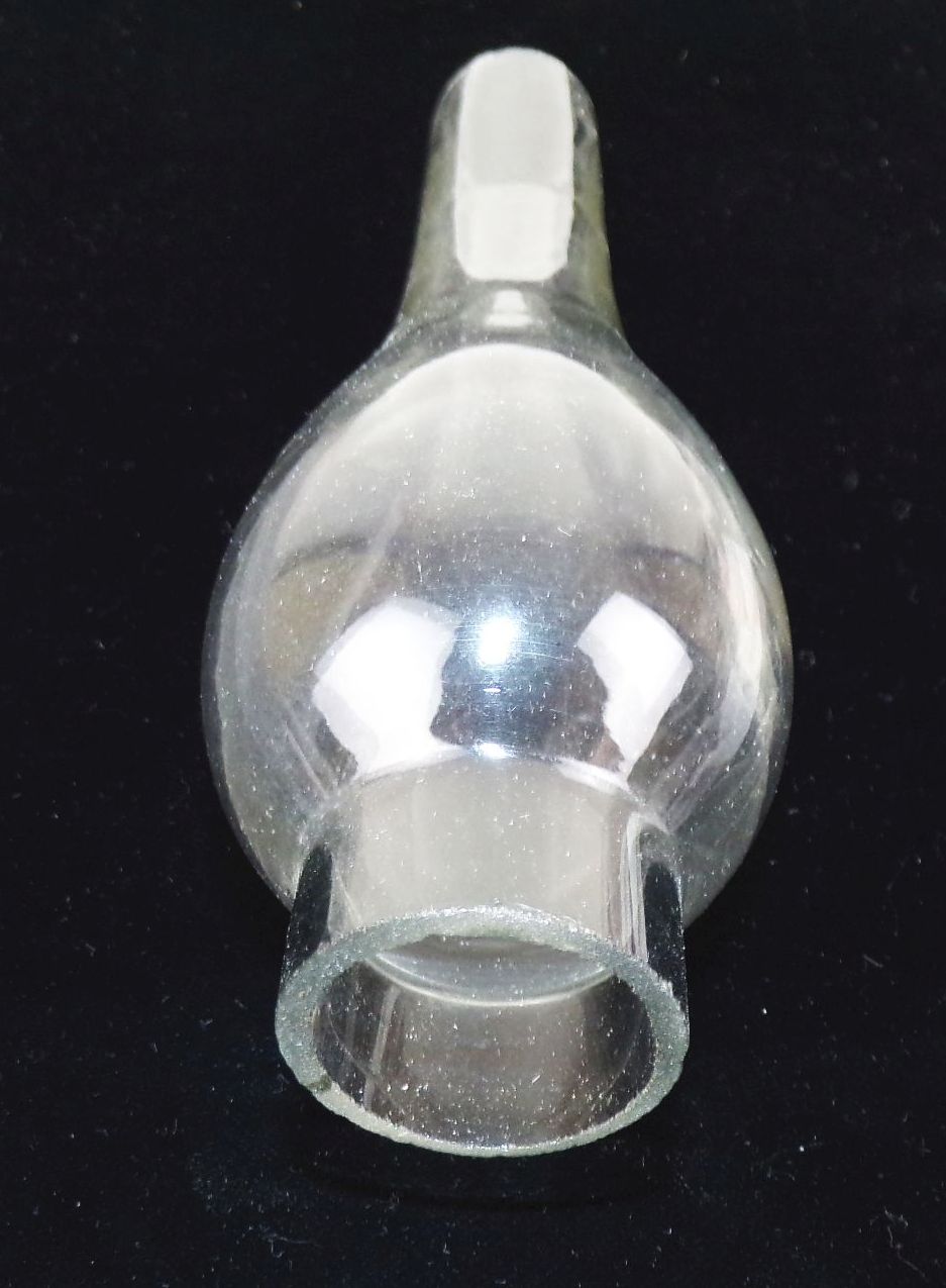 Alter Glaszylinder Aufnahme 34 mm Öllampe Petroleumlampe Brenner Ersatzglas 