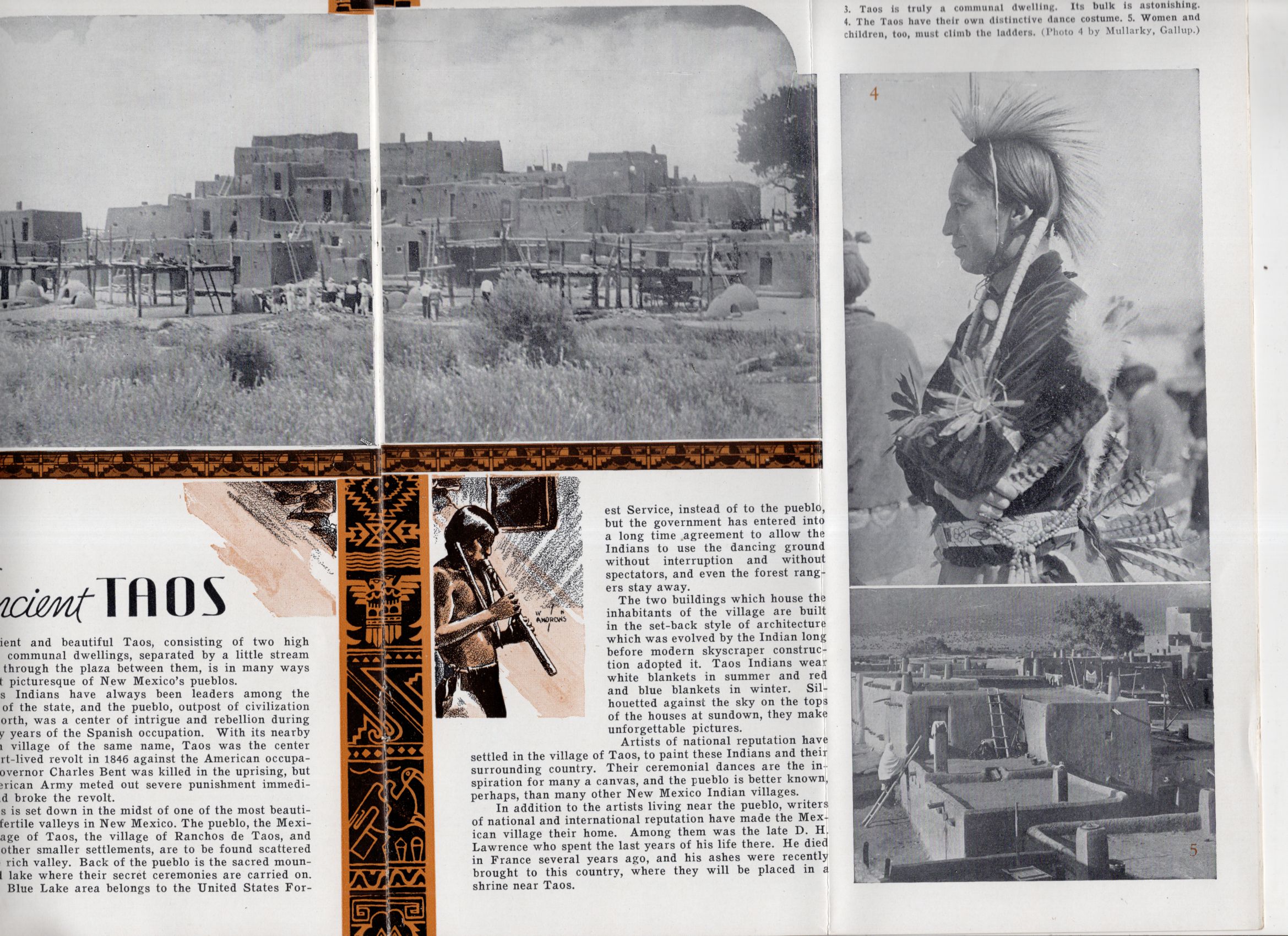 Prospekt The first americans Indians of New Mexico Indianer um 1938